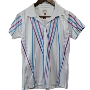 Antigua Women's Golf Short Sleeve Collard Top Sz S